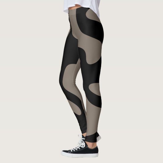 Fernsignale: Abstrakt Schwarz & Grau Leggings (Links)