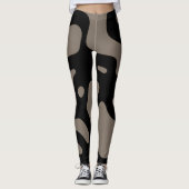 Fernsignale: Abstrakt Schwarz & Grau Leggings (Vorderseite)