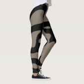 Fernsignale: Abstrakt Schwarz & Grau Leggings (Rechts)
