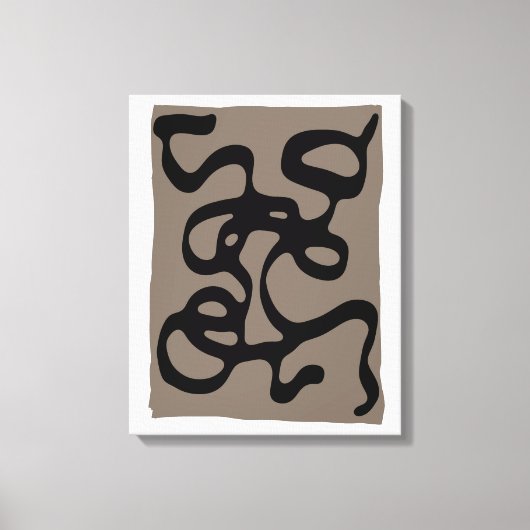 Fernsignale: Abstrakt Schwarz & Grau Leinwanddruck (Vorderseite)