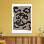 Fernsignale: Abstrakt Schwarz & Grau Leinwanddruck (Insitu (Wohnzimmer))