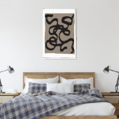 Fernsignale: Abstrakt Schwarz & Grau Leinwanddruck (Insitu (Schlafzimmer))