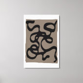 Fernsignale: Abstrakt Schwarz & Grau Leinwanddruck (Vorderseite)