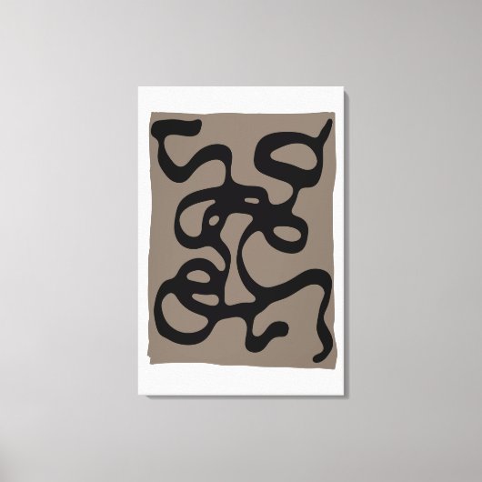 Fernsignale: Abstrakt Schwarz & Grau Leinwanddruck (Vorderseite)