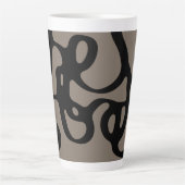 Fernsignale: Abstrakt Schwarz & Grau Milchtasse (Vorderseite)