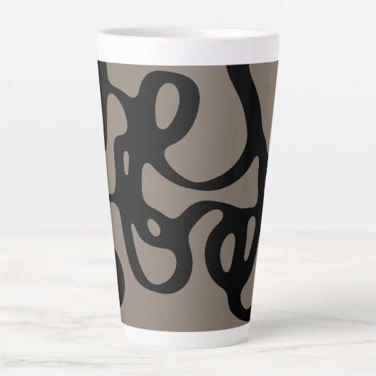 Fernsignale: Abstrakt Schwarz & Grau Milchtasse (Vorderseite)