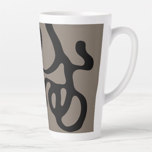 Fernsignale: Abstrakt Schwarz & Grau Milchtasse (Rechts)