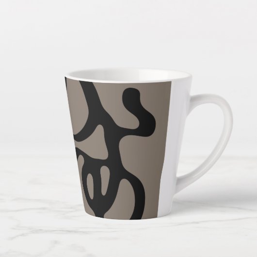 Fernsignale: Abstrakt Schwarz & Grau Milchtasse (Rechts)