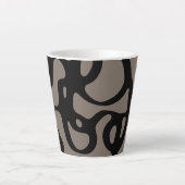 Fernsignale: Abstrakt Schwarz & Grau Milchtasse (Vorderseite)