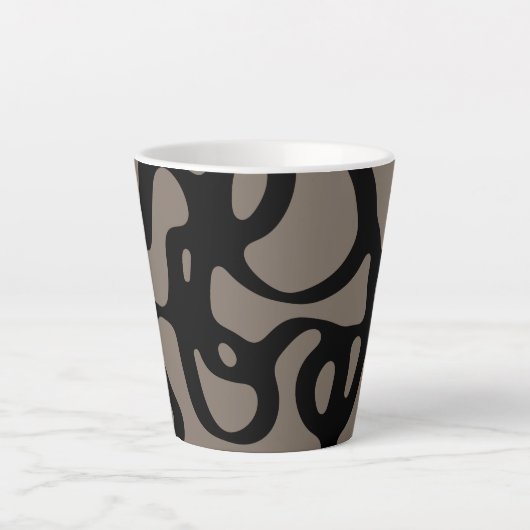 Fernsignale: Abstrakt Schwarz & Grau Milchtasse (Vorderseite)