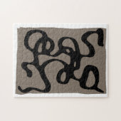 Fernsignale: Abstrakt Schwarz & Grau Puzzle (Horizontal)