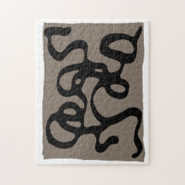 Fernsignale: Abstrakt Schwarz & Grau Puzzle