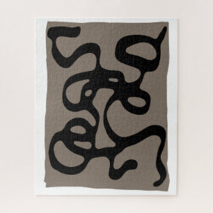 Fernsignale: Abstrakt Schwarz & Grau Puzzle