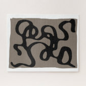 Fernsignale: Abstrakt Schwarz & Grau Puzzle (Horizontal)