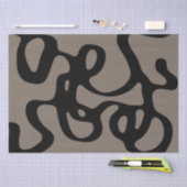 Fernsignale: Abstrakt Schwarz & Grau Seidenpapier (Handwerk)