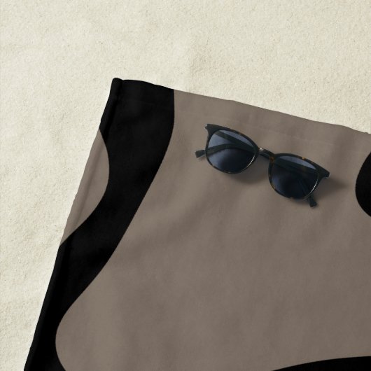 Fernsignale: Abstrakt Schwarz & Grau Strandtuch (Beispiel)