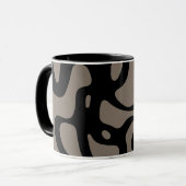 Fernsignale: Abstrakt Schwarz & Grau Tasse (Vorderseite Links)