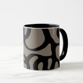 Fernsignale: Abstrakt Schwarz & Grau Tasse (VorderseiteRechts)