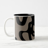 Fernsignale: Abstrakt Schwarz & Grau Zweifarbige Tasse (Links)