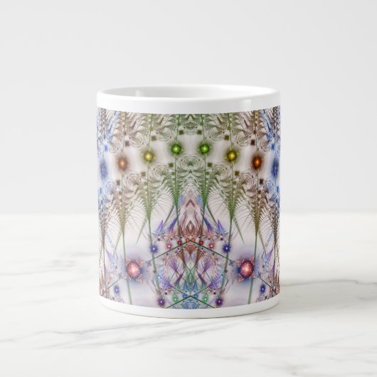 Ferns'N Blume Abstrakt Jumbo-Tasse (Vorderseite)