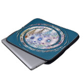 Ferns'N Blume Abstrakt Laptopschutzhülle (Vorne Knopf)