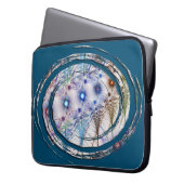 Ferns'N Blume Abstrakt Laptopschutzhülle (Vorderseite Links)