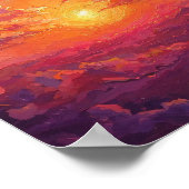 Fernsonne mit wirbelnden Wolken Poster (Ecke)