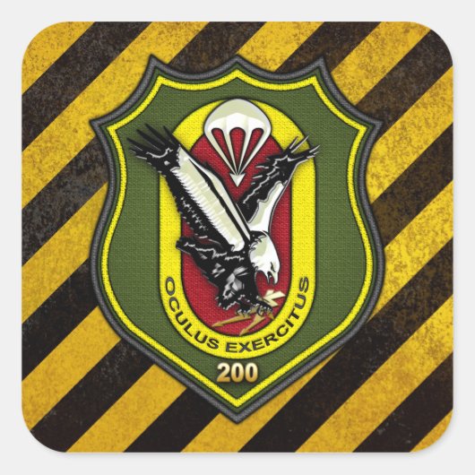 Fernspählehrkompanie 200 [FSLK200] Quadratischer Aufkleber (Vorderseite)