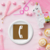 Fernsprechzeichen Pappteller (Party)