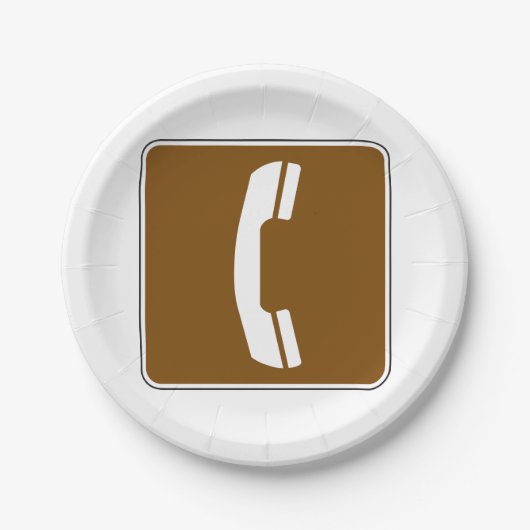 Fernsprechzeichen Pappteller (Vorderseite)