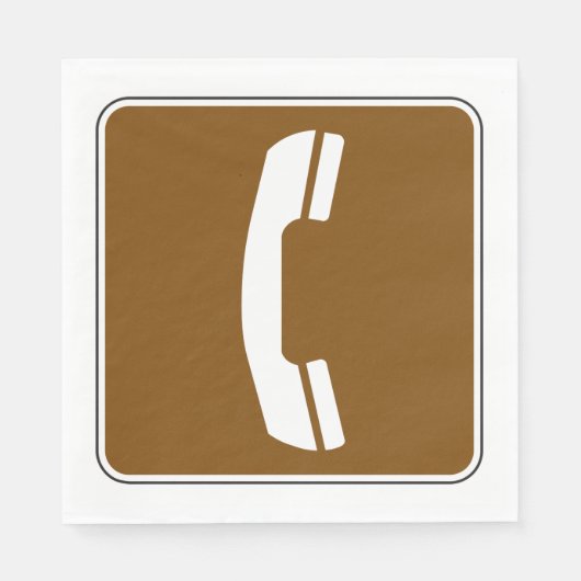 Fernsprechzeichen Serviette (Vorderseite)