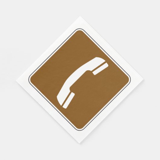 Fernsprechzeichen Serviette (Ecke)