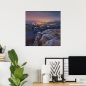 Fernstädtische Lichter - Impressionistischer Paste Poster (Heimbüro)
