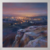 Fernstädtische Lichter - Impressionistischer Paste Poster (Vorne)