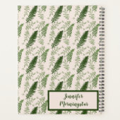 Fernt grünes Oberflächenmuster mit Namen Planer (Rückseite)