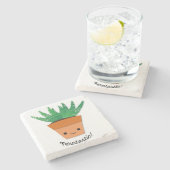 Ferntastic Fern Steinuntersetzer (Seitenansicht)