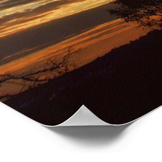 Ferntree Gully Sunset Poster (Ecke)