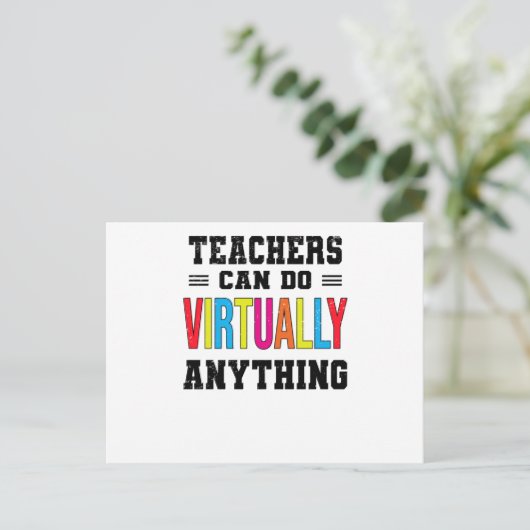 Fernunterricht Lehrer Postkarte (Stehend Vorderseite)