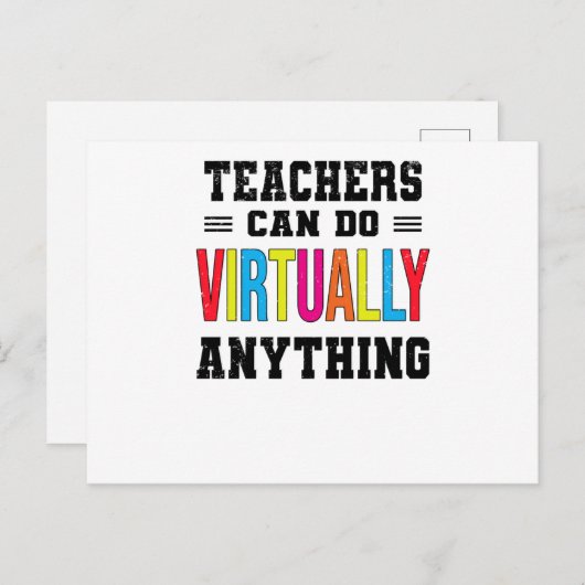 Fernunterricht Lehrer Postkarte (Vorne/Hinten)