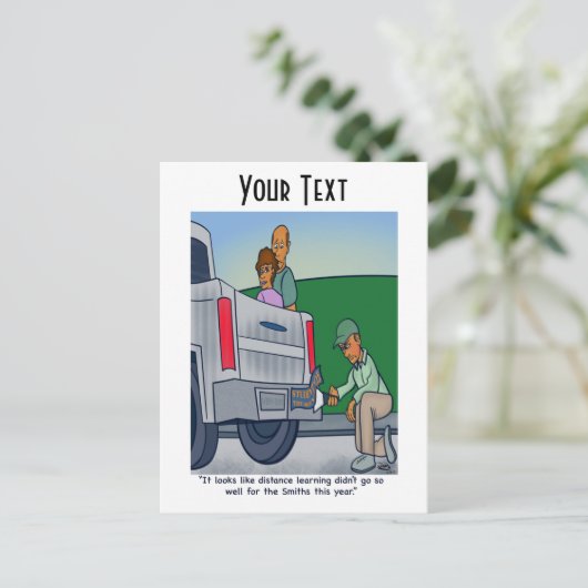 Fernunterricht Postkarte (Stehend Vorderseite)