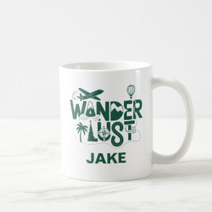 Fernweh-Abenteuer Personalisiertes Reise-Geschenk Kaffeetasse