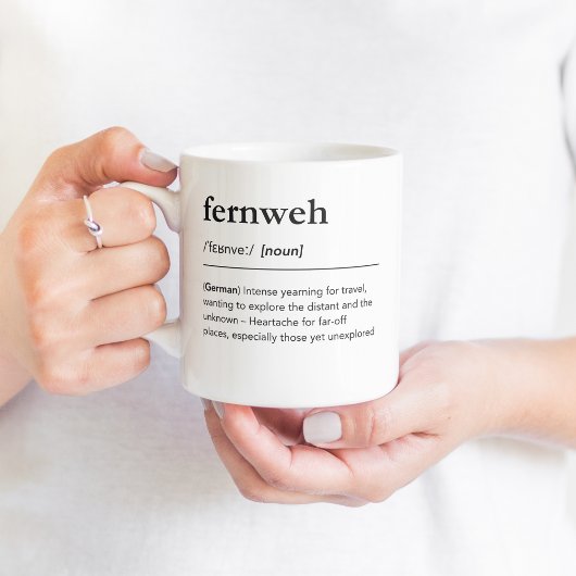 Fernweh German Words Globetrotter Traveller Kaffeetasse