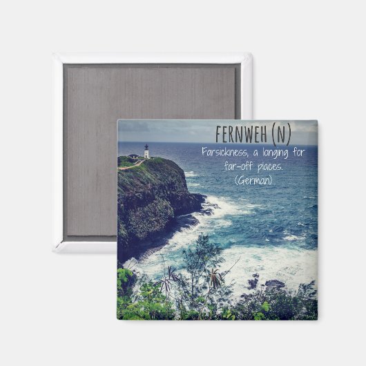 Fernweh Magnet (Vorderseite/Rückseite)