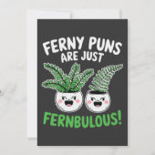 Ferny Puns – Fernbulous! Funny Plant Design Karte (Vorderseite)