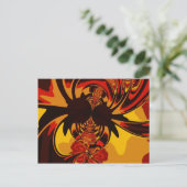 Ferocious - Amber & Orange Kreatur Postkarte (Stehend Vorderseite)