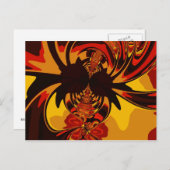 Ferocious - Amber & Orange Kreatur Postkarte (Vorne/Hinten)