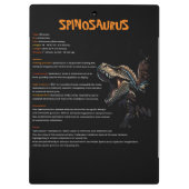 Ferocious Dino Spinosaurus Kinder Klemmbrett (Rückseite)