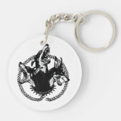 Ferocious Drei-Headed Hound Schlüsselanhänger (Rückseite)
