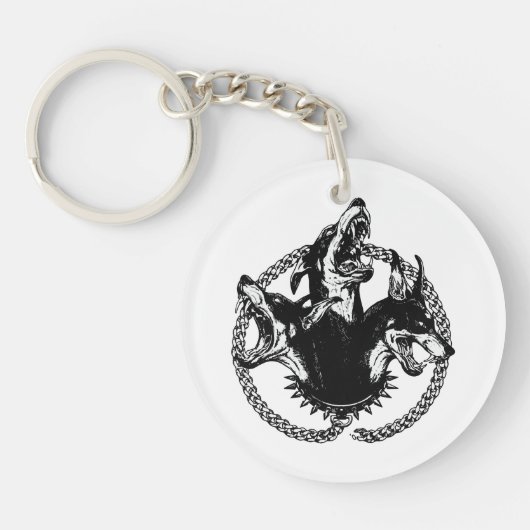 Ferocious Drei-Headed Hound Schlüsselanhänger (Vorderseite)
