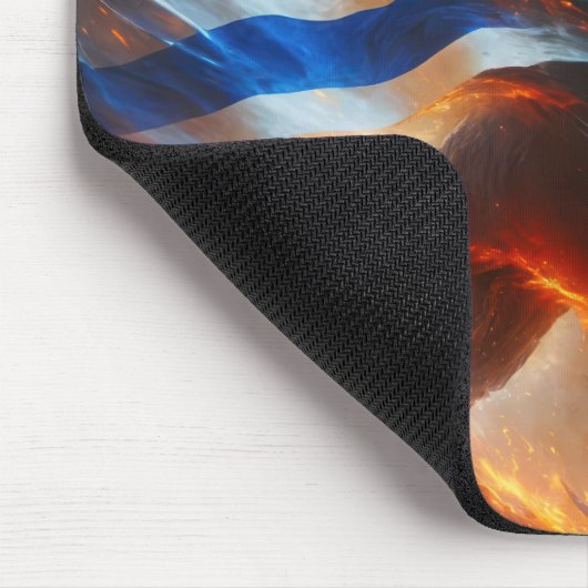 Ferocious Löwe mit Star der David Flag Mousepad (Ecke)